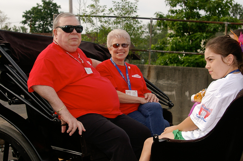 August 06, 2005@08:55<br/>Andy and Sandy Miller, from the TDFC, got to ride in their first parade this year!