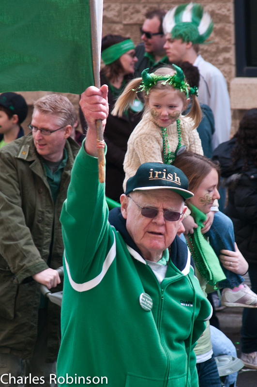 March 17, 2011@11:31<br/>Ray Faricy waving the flag for the Faricy family.