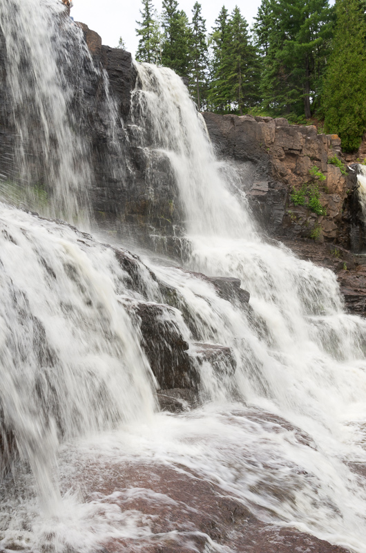 The middle of Gooseberry Falls.  Difficult to shoot and not get PEOPLE in it.  It was very crowded!<br />September 01, 2014@13:19