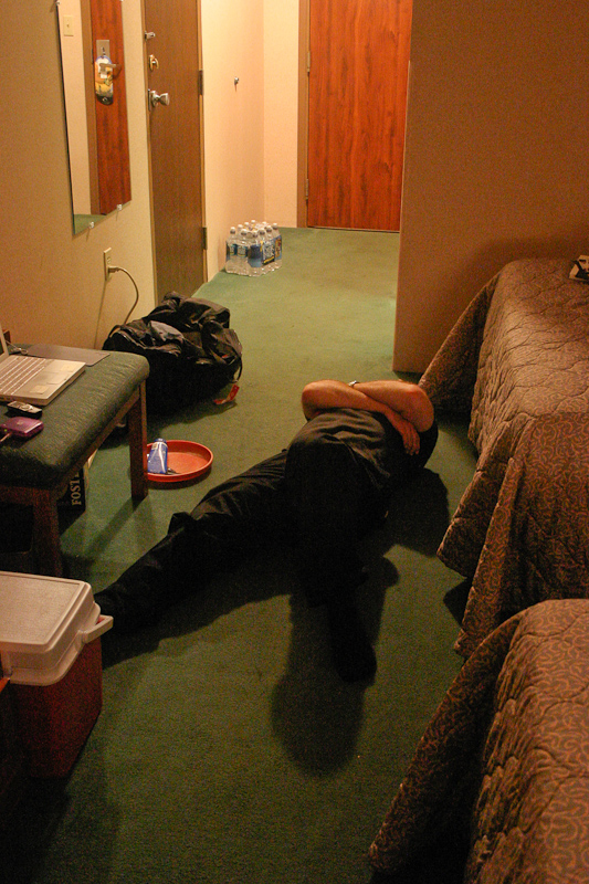 August 06, 2004@01:18<br/>John waits patiently for me to fix his broken memory card reader...