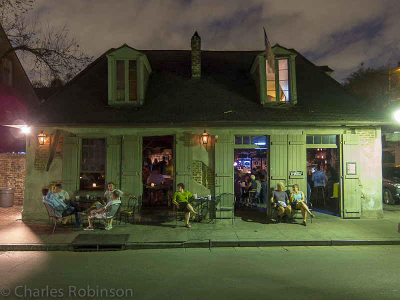 Hanging out in front of Lafitte's with our 