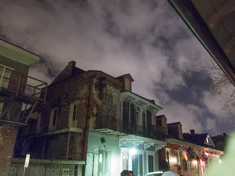 Neat sky as we sit at a table outside Lafitte's<br />March 19, 2012@20:05