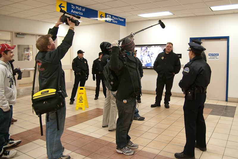 January 10, 2010@13:45<br/>Our leader speaks to Mall Security (and the Mall Cops: MOA camera crew) about our upcoming mission