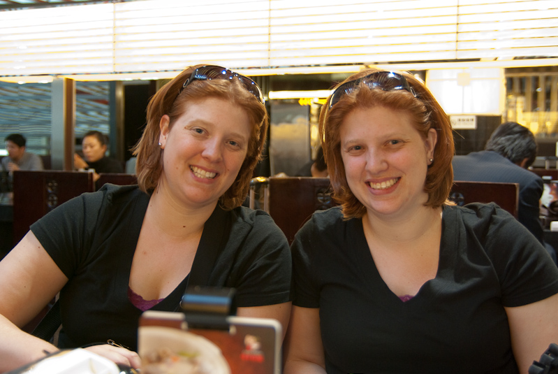 April 28, 2010@18:21<br/>Lashauna and Lauren at dinner in the Beijing airport