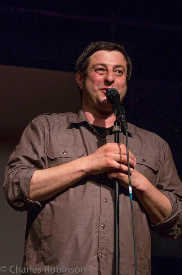 Opening act was stand-up comedian Eugene Mirman.  Apparently he's also 