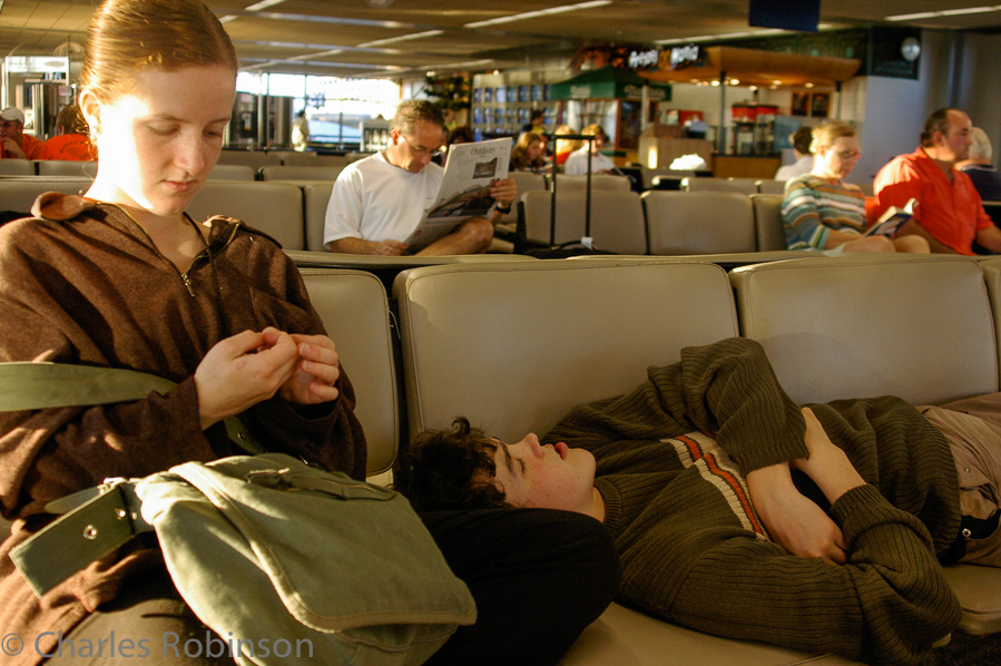Our first morning at the airport! The kids settled into the groove pretty simply.<br />June 12, 2005@06:02