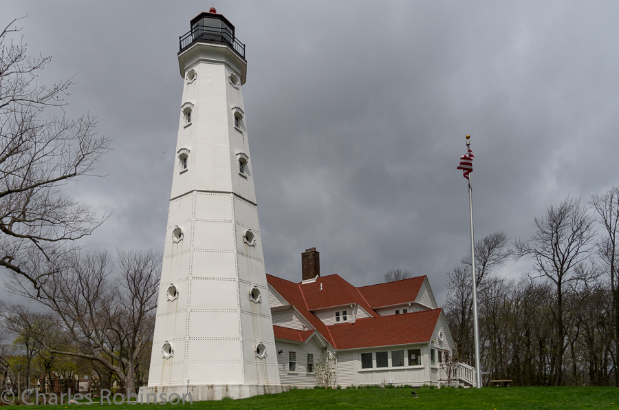 North Point Light Station.  It was very very very windy.<br />May 11, 2013@12:00