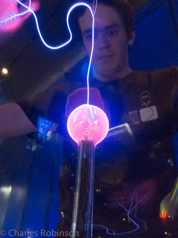 Casey goofing around with the plasma ball<br />September 28, 2012@15:15