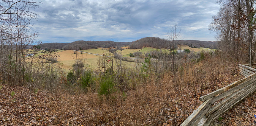 Scenic overlook along the Natchez Trace