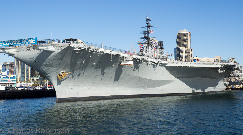On the ferry to Coronado - passing the USS Midway<br />December 15, 2015@14:05