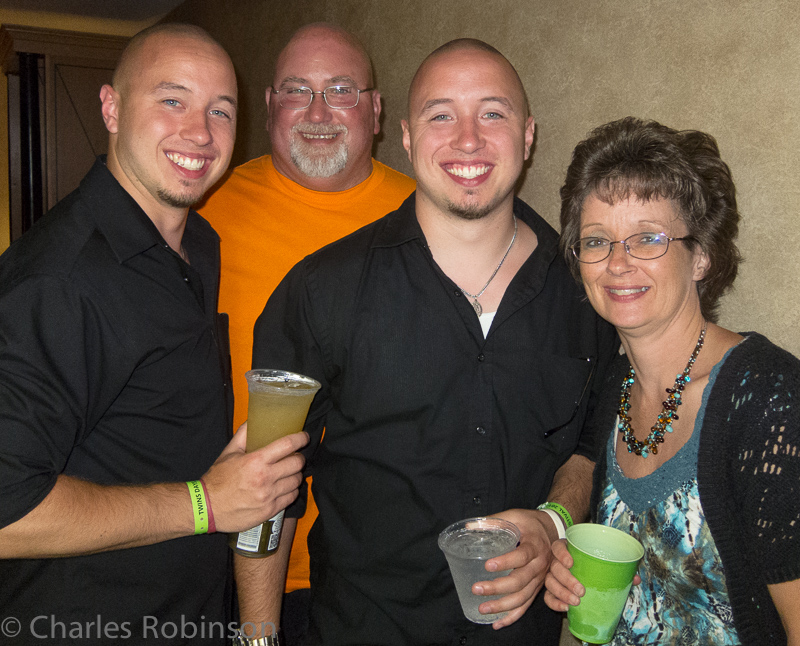 Joe and Jason with their parents - they were nice enough to share some beer with us.<br />August 03, 2014@02:23