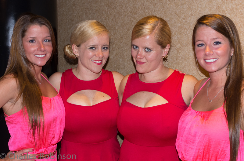 Kristy and Katie with Courtney and Christy.  So much color!<br />August 01, 2014@23:08