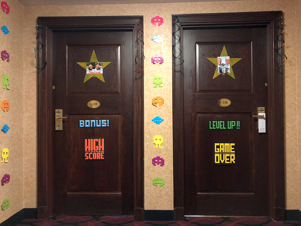 Our neighbors, the Nicks, decorated our door for us!<br />August 02, 2018@12:51