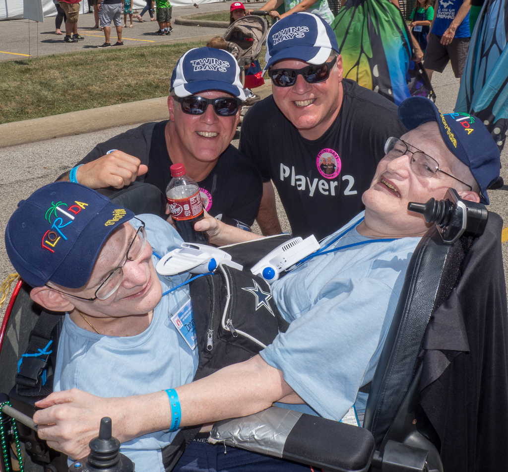 Donnie and Ronnie from Ohio.  World's oldest living set of conjoined twins.  They came last year, had a blast, and returned this year.<br />August 04, 2018@13:02