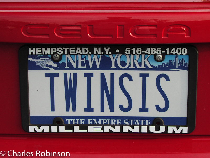 One of many customized plates visible in town this weekend<br />August 01, 2002@19:12