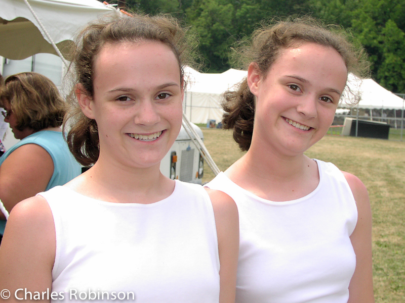 Megan and Shannon from Pennsylvania.  This is their 15th year attending the festival!<br />August 04, 2002@14:06