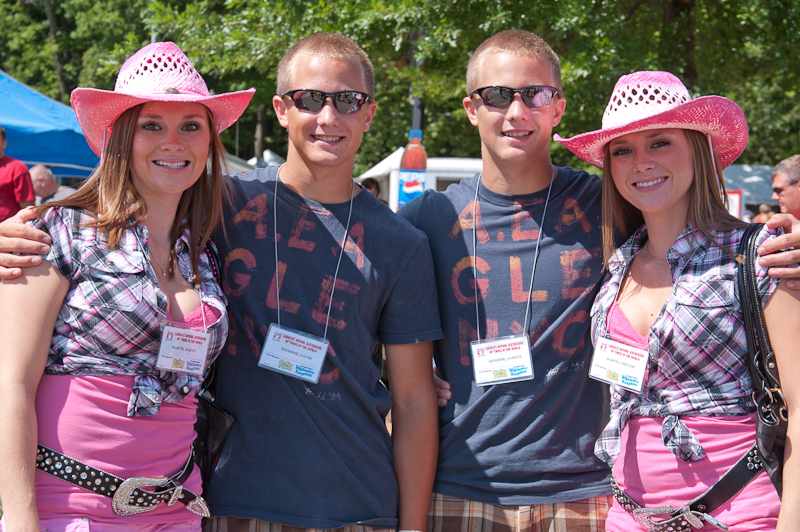 August 07, 2010@11:32<br/>Bailey and Chelsey Martin, with Jacob and Samuel Wensink