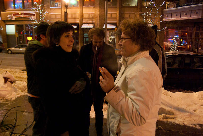 December 24, 2008@00:10<br/>Hanging out with the smokers during a break