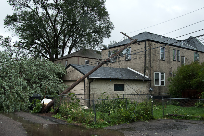 August 19, 2009@15:58<br/>Power lines were down all through the alley on this block.