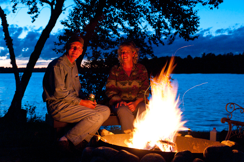 July 08, 2010@22:00<br/>Pam and Steve in front of the fire