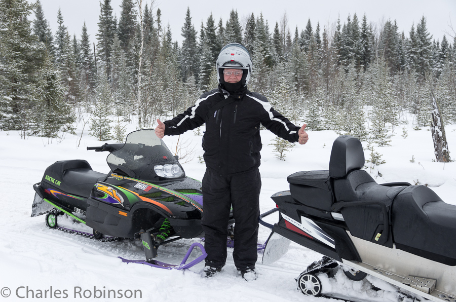 Here I am, all geeked out in my snowmobile gear.<br />March 09, 2013@11:37