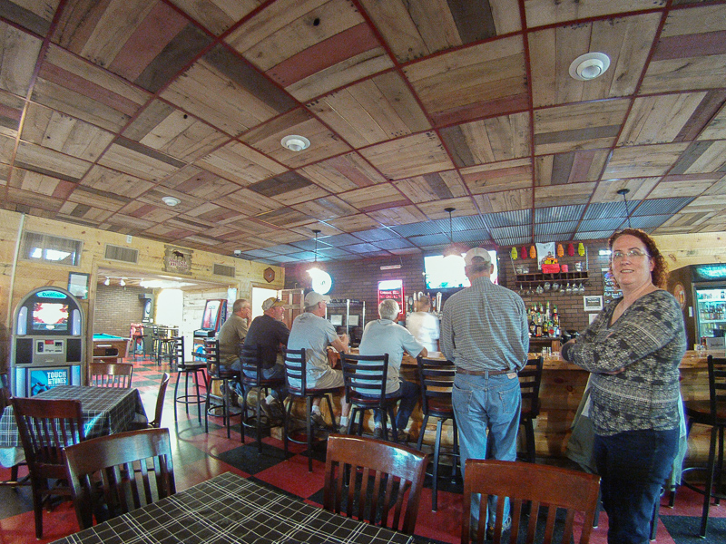 The Roadhouse in Winton, MN.  We stopped here for some beer... interior is completely new and looks great.  Love the ceiling!<br />August 29, 2014@13:19