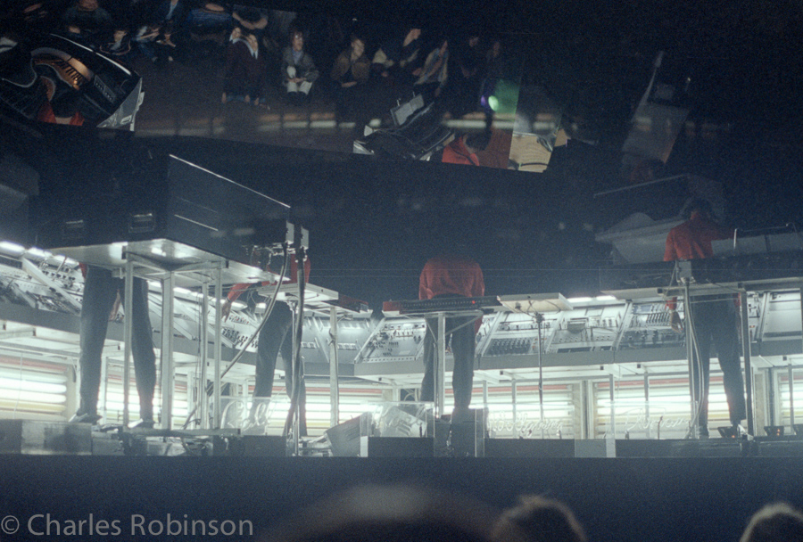 Short stage - those heads in front are people sitting cross-legged on the floor<br />December 14, 1981@12:00