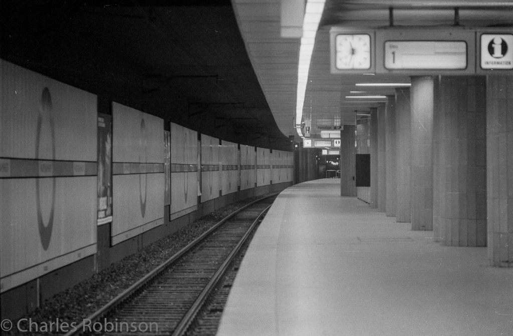 The train on the way home - not sure where we are.. Hauptbanhof?  All I'm sure of is that it's 11:30pm.<br />May 31, 1983@20:00