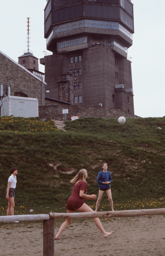 Volleyball in the parking lot