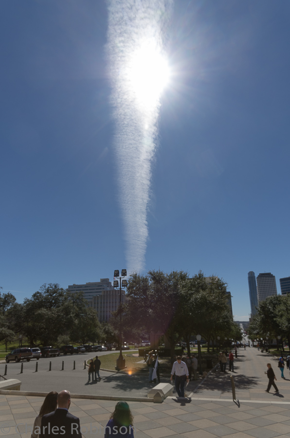 Exiting the capital, we saw only one cloud in the sky.  Melissa said 