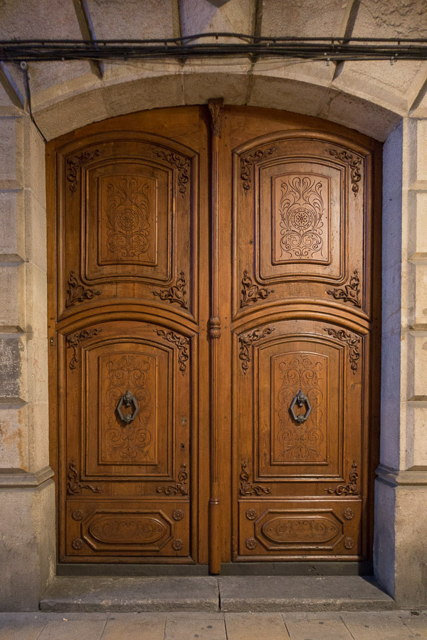 So many of the doors are ornately-carved wood.