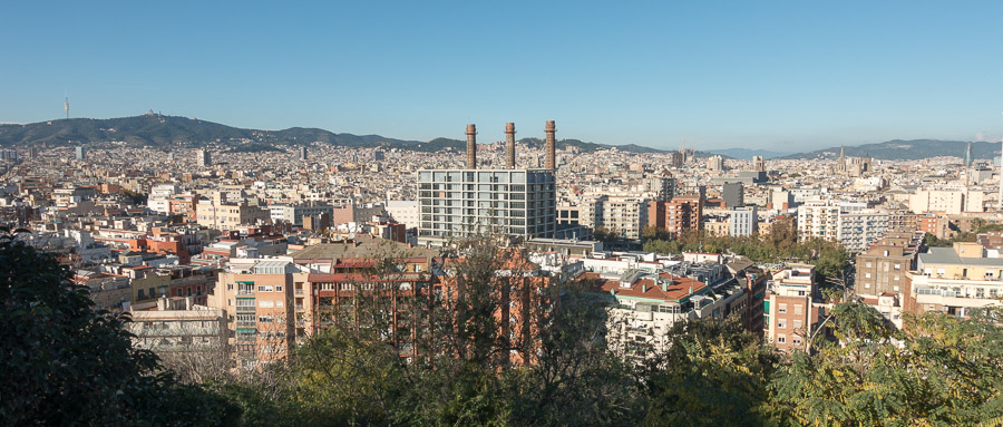 The view from the top of Parc del Mirador del Poble-sec