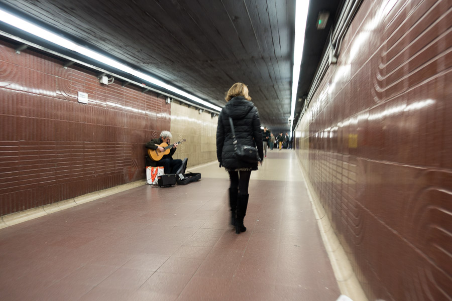 Jumping into the metro to get home