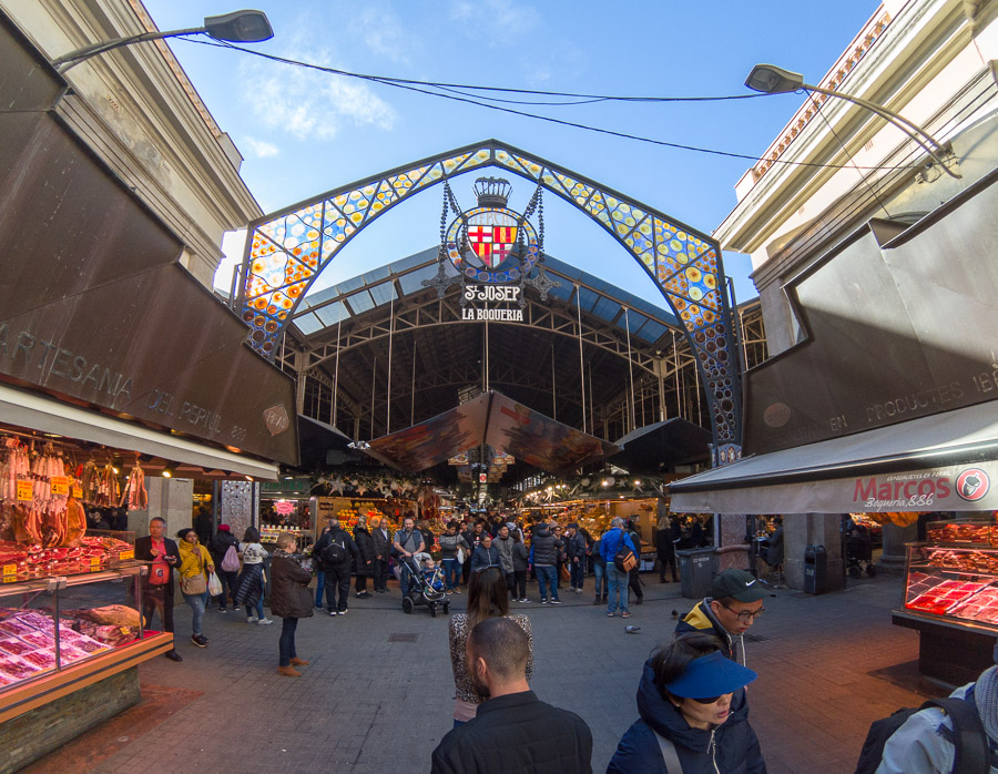 Entrance to the market as viewed from La Rambla