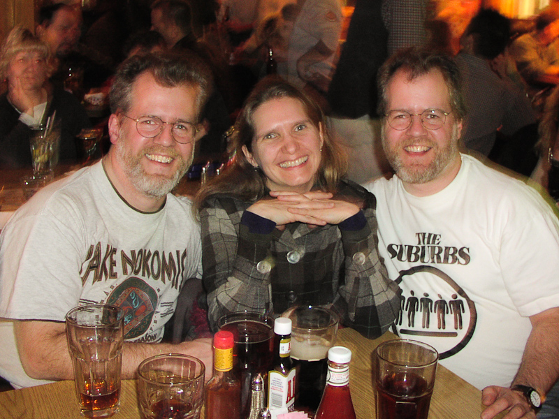 December 27, 2002@22:29<br/>John and me with an old school friend, Andrine.
