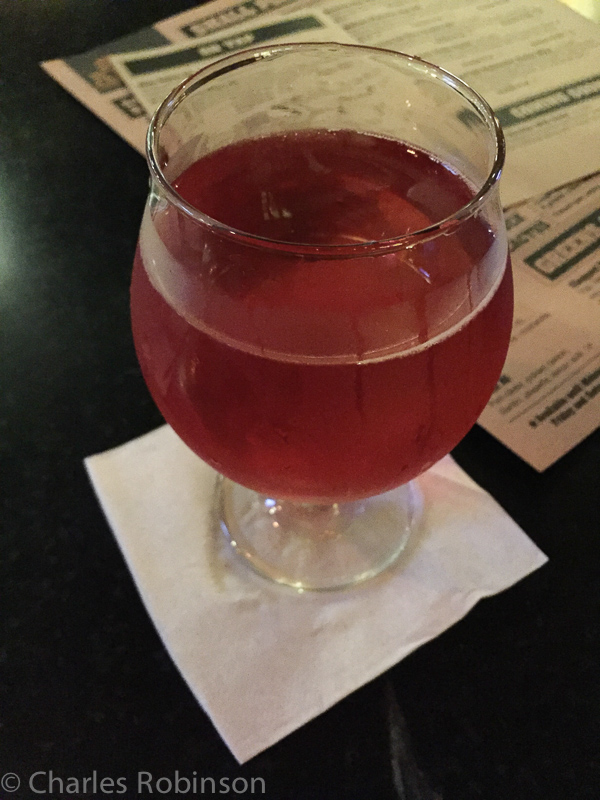 Monkey Shriek Hibiscus Sour Ale.  Pretty damned tasty.  I loved it.<br />December 12, 2014@19:45