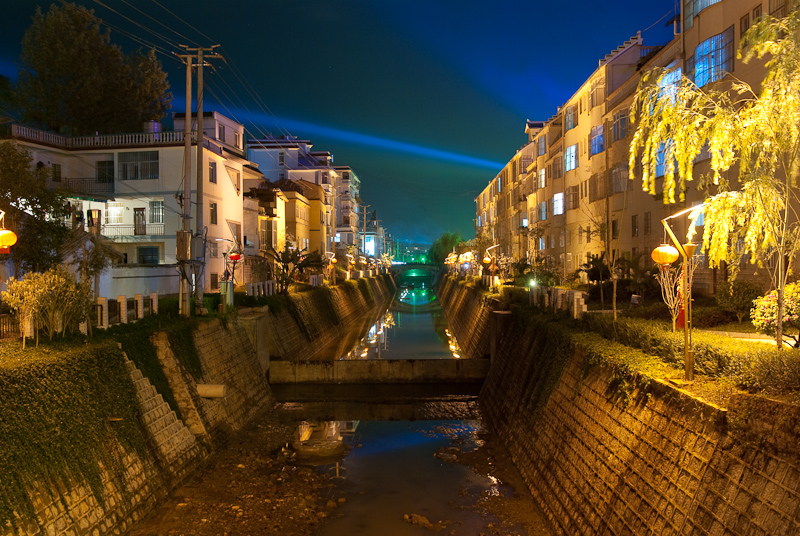 April 30, 2010@21:56<br/>The creek which runs through the middle of town - looking North towards Long Street