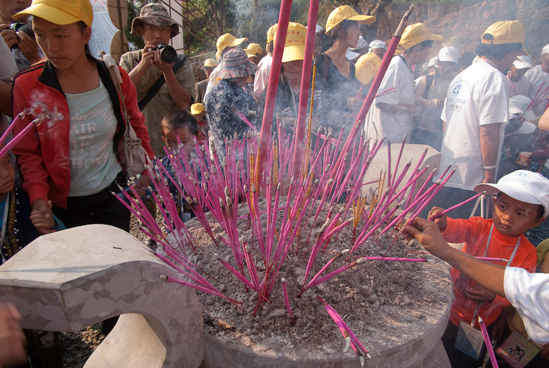 May 02, 2010@08:53<br/>At the twin wells, we participated in an incense/prayer ritual.  Careful, they're hot!