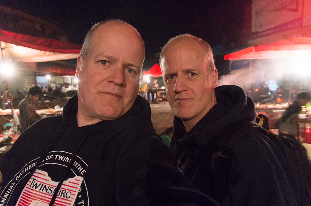 Me and John in the market (beers off-camera for a change)<br />April 30, 2015@23:50