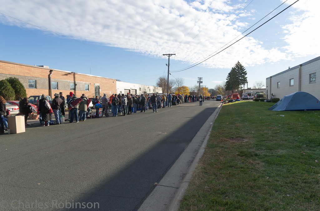 There were more people in line than there were going to be wristbands to hand out.<br />October 25, 2014@09:15