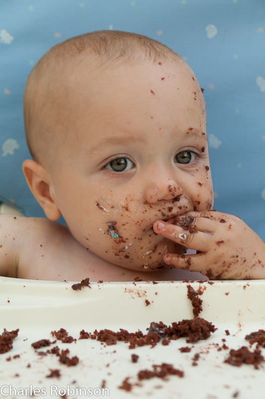 July 18, 2010@19:08<br/>I'm pretty sure that more went into his mouth than onto his face.  Almost a disappointment, really.