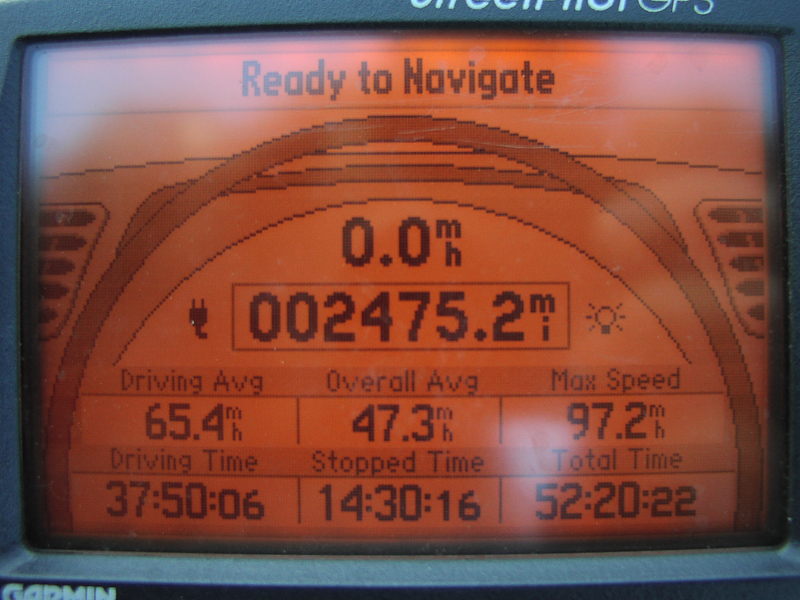May 27, 2002@18:45<br/>Final stats.  Might be a bit inaccurate but I tried to keep the GPS running the whole time to get 