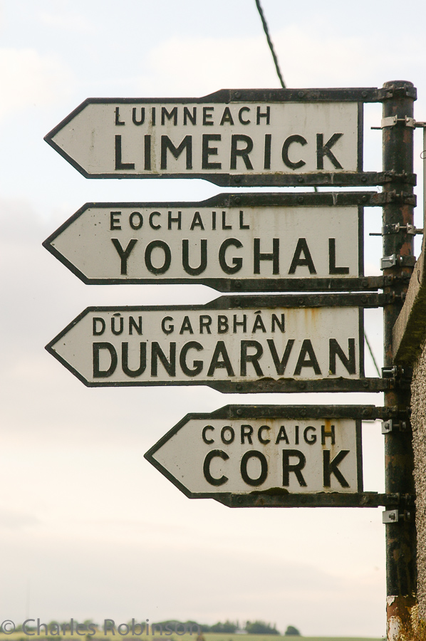 The dual-language signs were interesting. This is in Clonmel. FYI, 