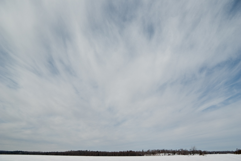 March 08, 2009@11:25<br/>The view back to the cabin from across the lake