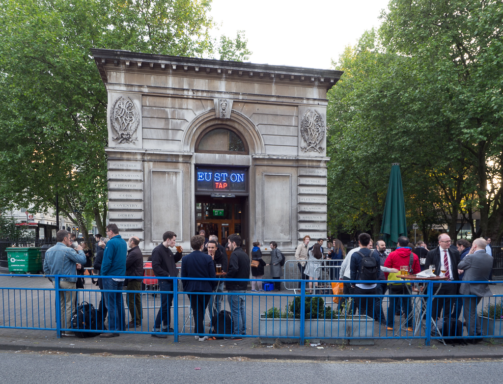 Euston Tap (West) across the street<br />May 10, 2017@19:53