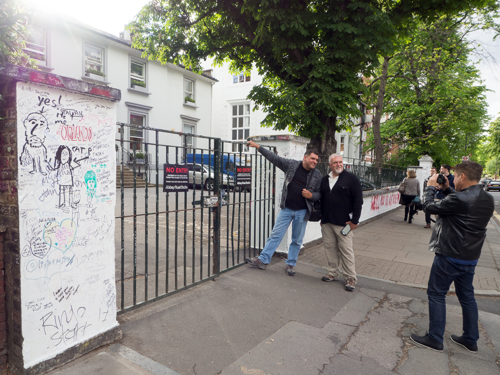 The Abbey Road Studio walls are just white so people can fill 'em up with grafitti.  I wonder if they just paint over every once in a while?  I would.<br />May 12, 2017@17:52