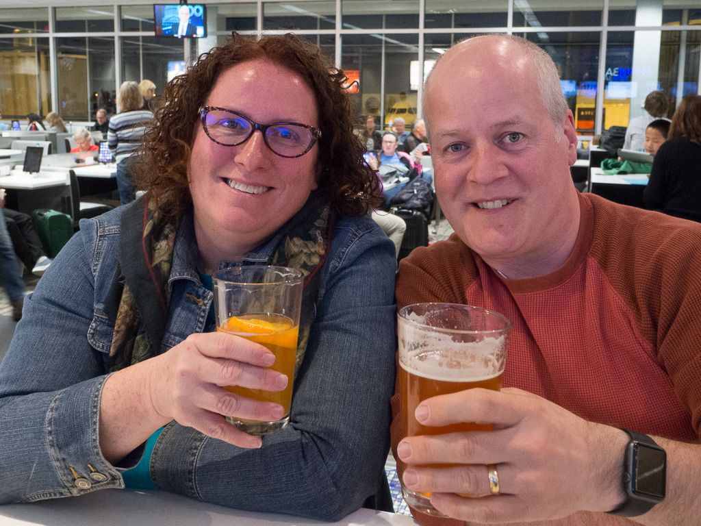 Drinks at the airport before departing<br />May 04, 2017@21:00