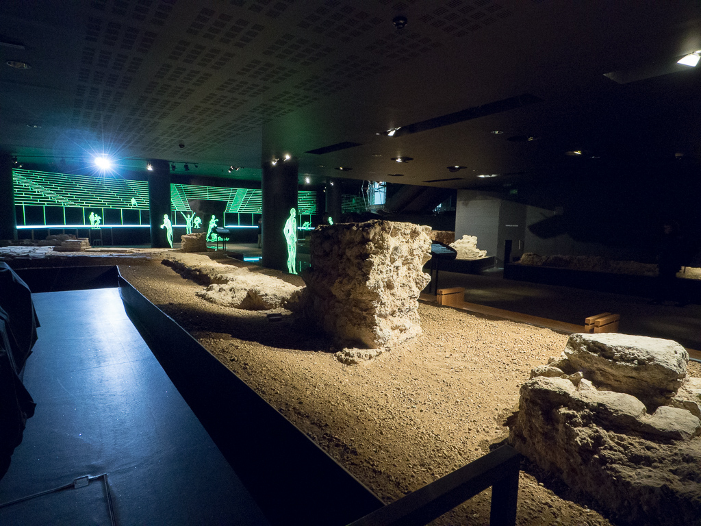 Bits of an old Roman amphiteather which were found when excavating to build the Guildhall Galleries.<br />May 06, 2017@14:10