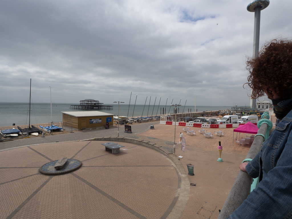 Melissa surveys the beachfront.<br />May 08, 2017@13:14