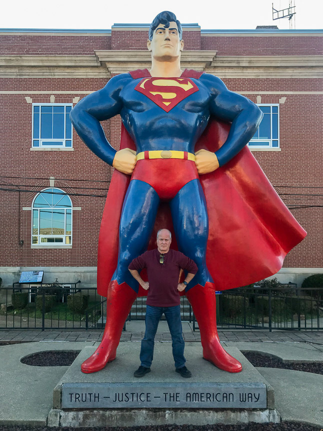 We pulled off at Metropolis to visit with Superman